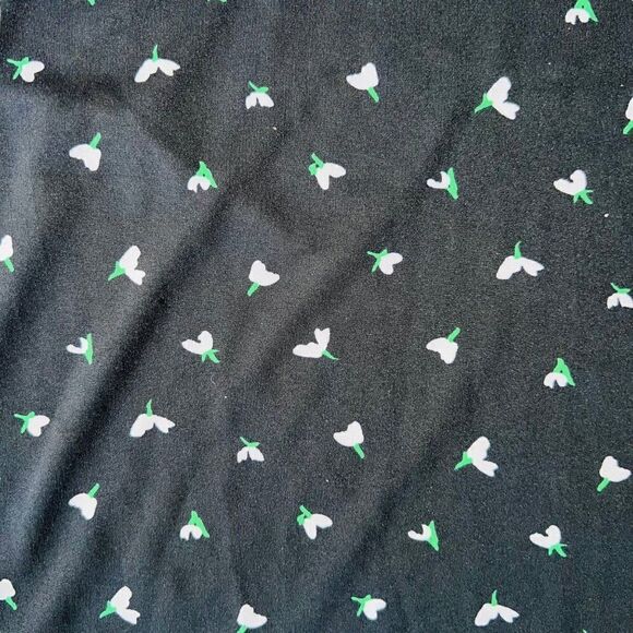 StitchWurks Printed Sleeveless Blouse Black / White / Green Women's Large (L) - Picture 5 of 5